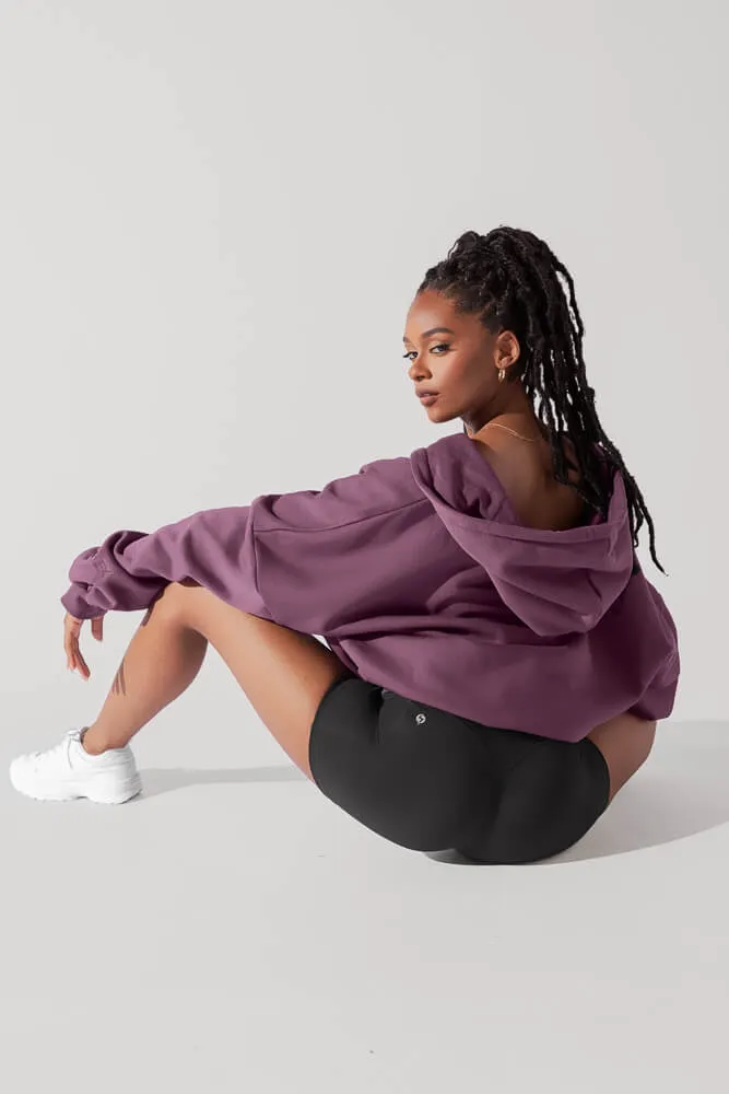 Zip Cloud Hoodie - Deep Plum sold by POPFLEX product image thumbnail 4