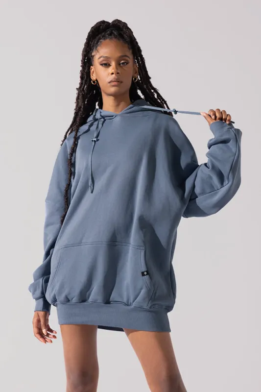 Long Cloud Hoodie - Blue Steel sold by POPFLEX