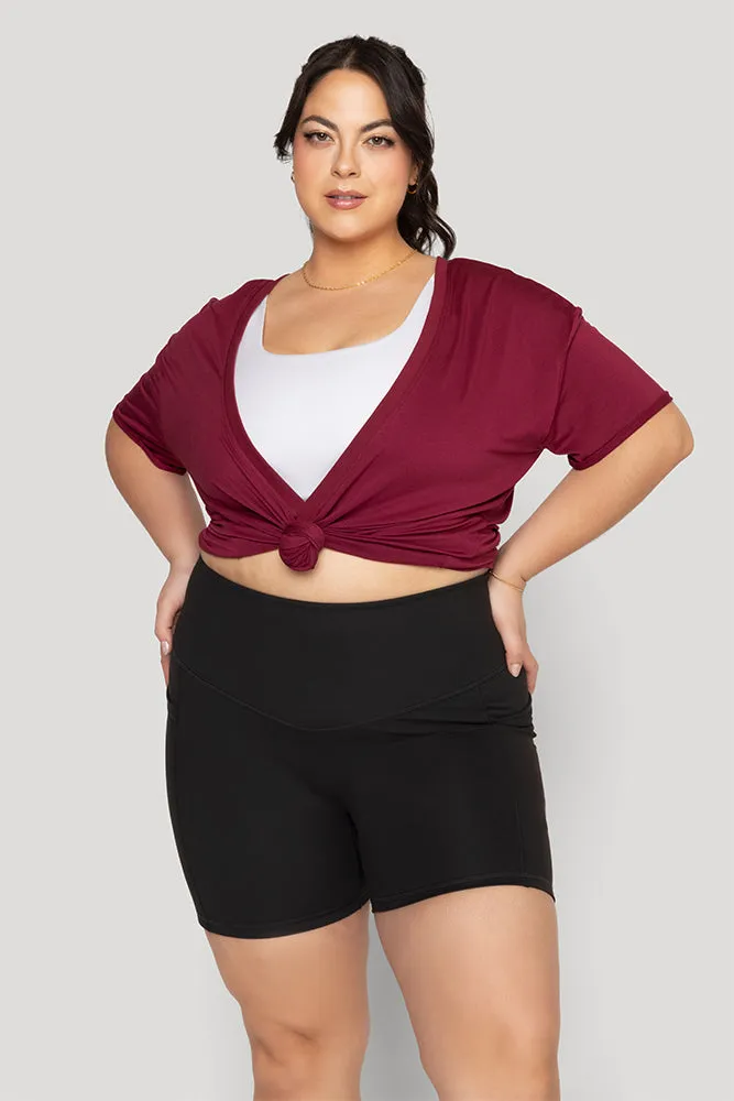 Reversible Deep V Tee - Sangria sold by POPFLEX product image thumbnail 2