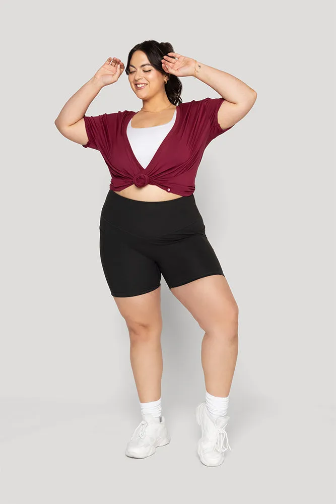 Reversible Deep V Tee - Sangria sold by POPFLEX product image thumbnail 5