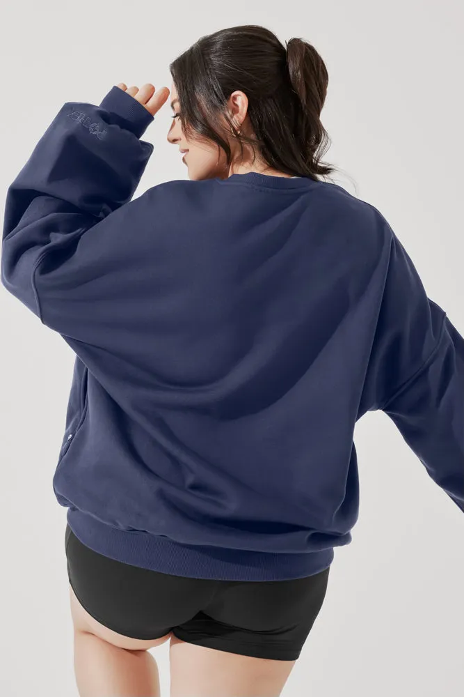 Cloud Crewneck Sweater - Academic Navy sold by POPFLEX product image thumbnail 5