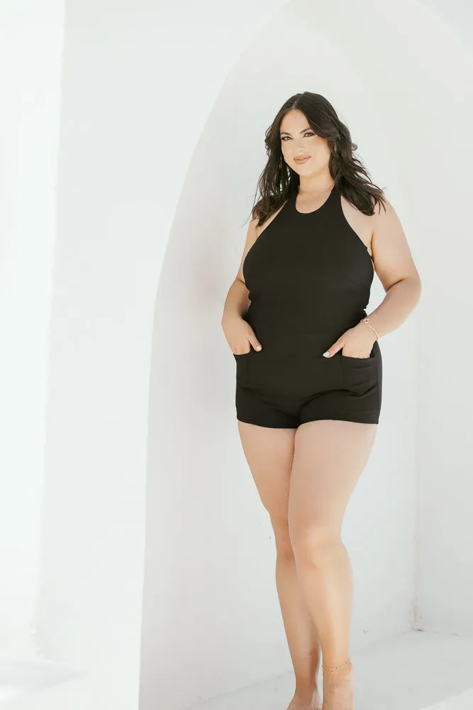 Romper One Piece - Black Rib sold by POPFLEX