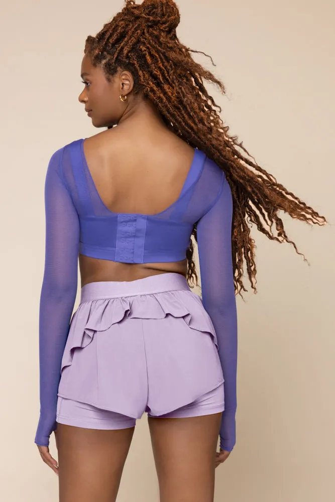 Coquette Long Sleeve Mesh Bra - Iris sold by POPFLEX product image thumbnail 2