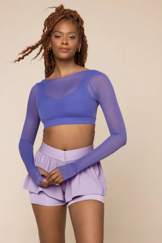 Coquette Long Sleeve Mesh Bra - Iris sold by POPFLEX