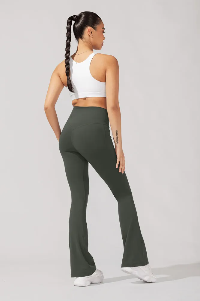 Crisscross Hourglass® Flared Legging with Pockets - Forestwood sold by POPFLEX product image thumbnail 5