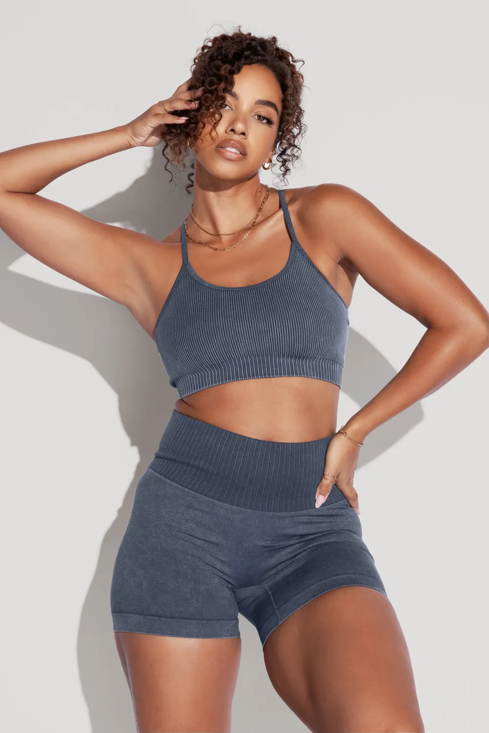 What's the Scoop Seamless Bra - Vintage Indigo sold by POPFLEX