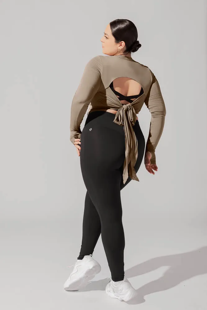 Bow Back Long Sleeve - Shiitake sold by POPFLEX product image thumbnail 2