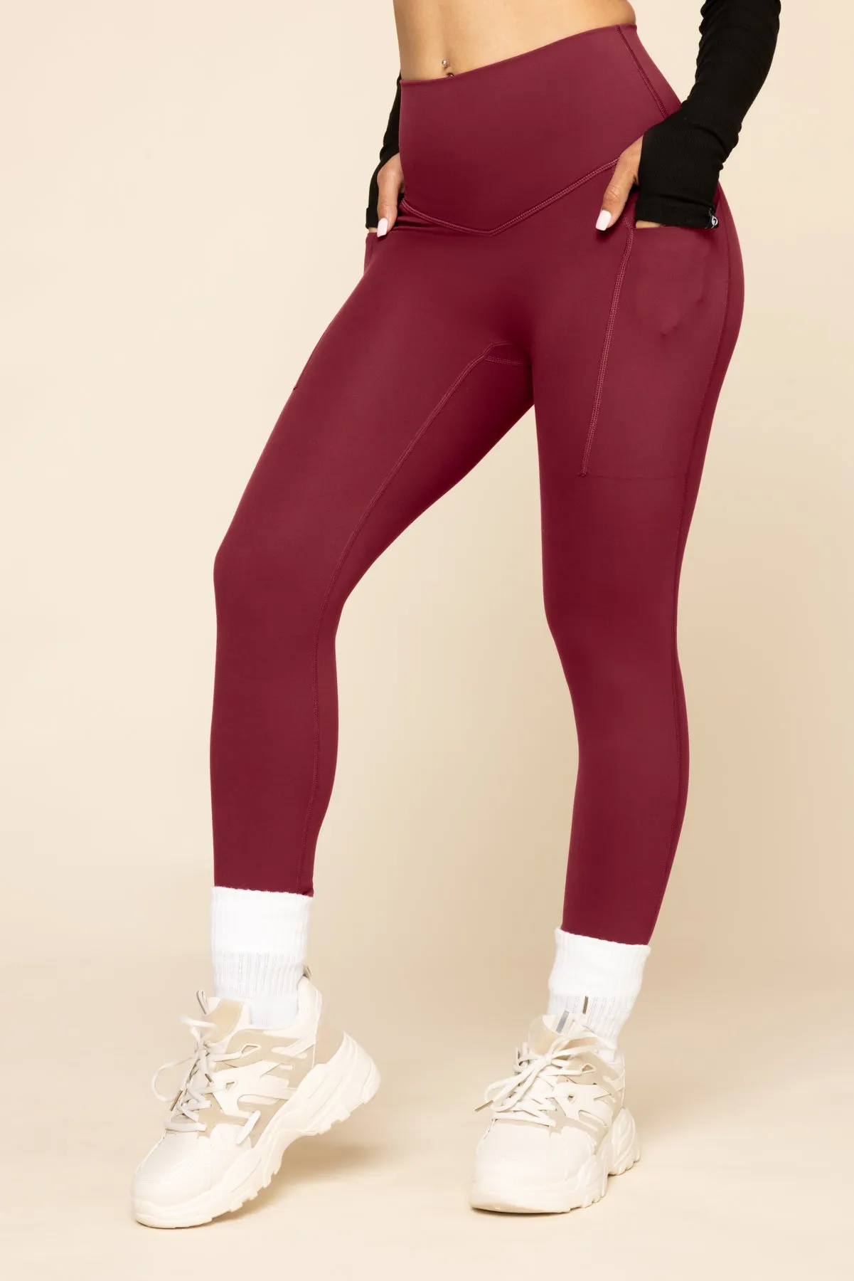 Supersculpt™ Legging with Pockets - Crimson sold by POPFLEX product image thumbnail 5