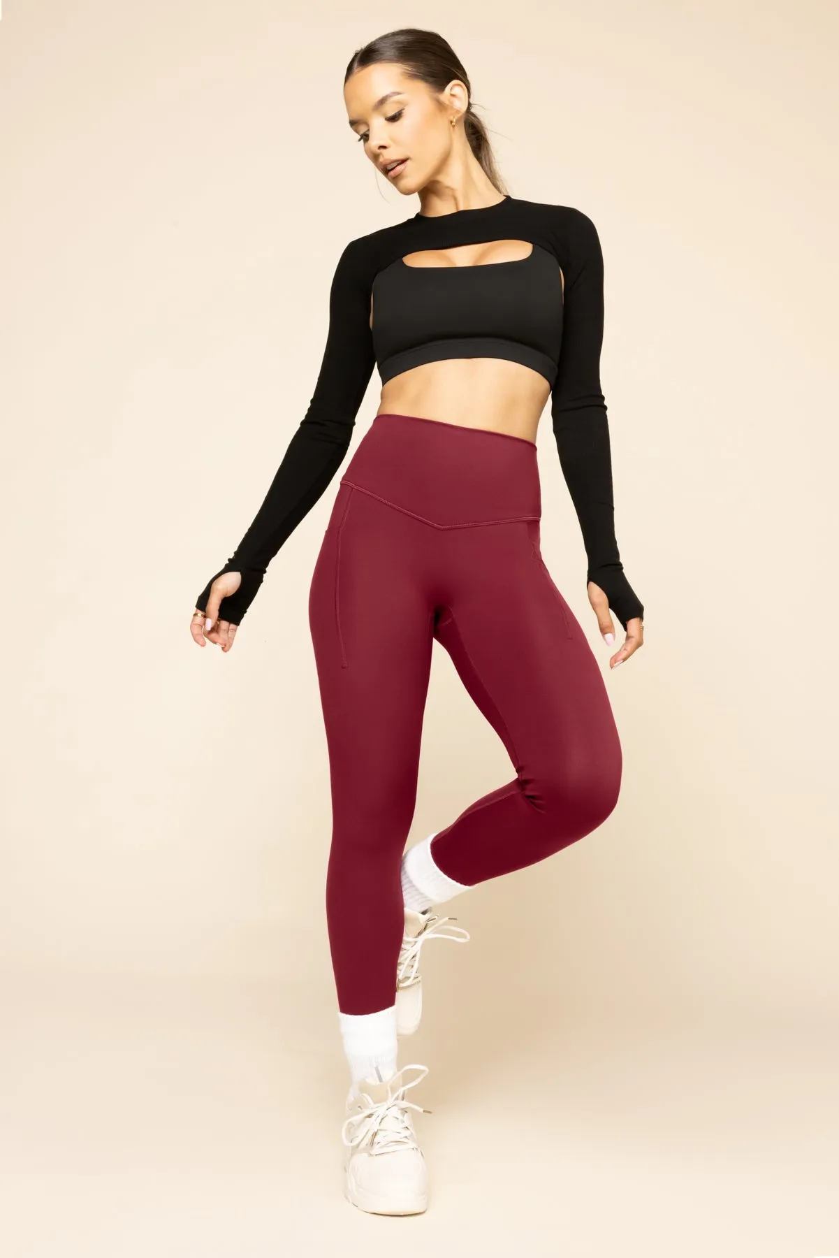 Supersculpt™ Legging with Pockets - Crimson sold by POPFLEX