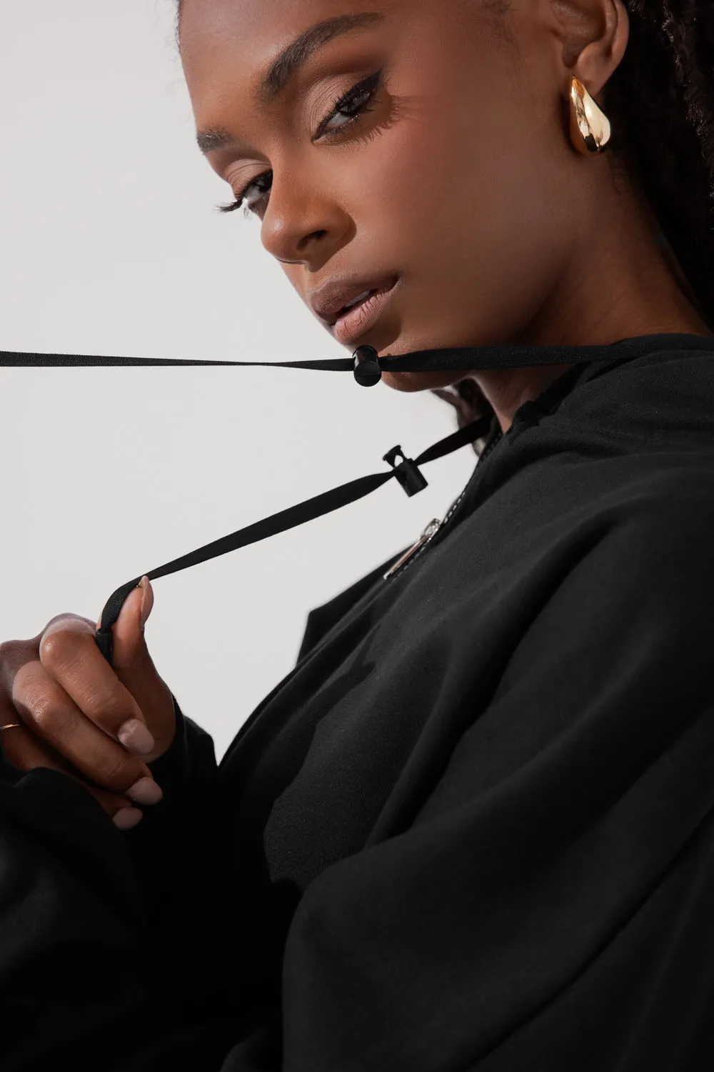 Zip Cloud Hoodie - Black sold by POPFLEX product image thumbnail 3