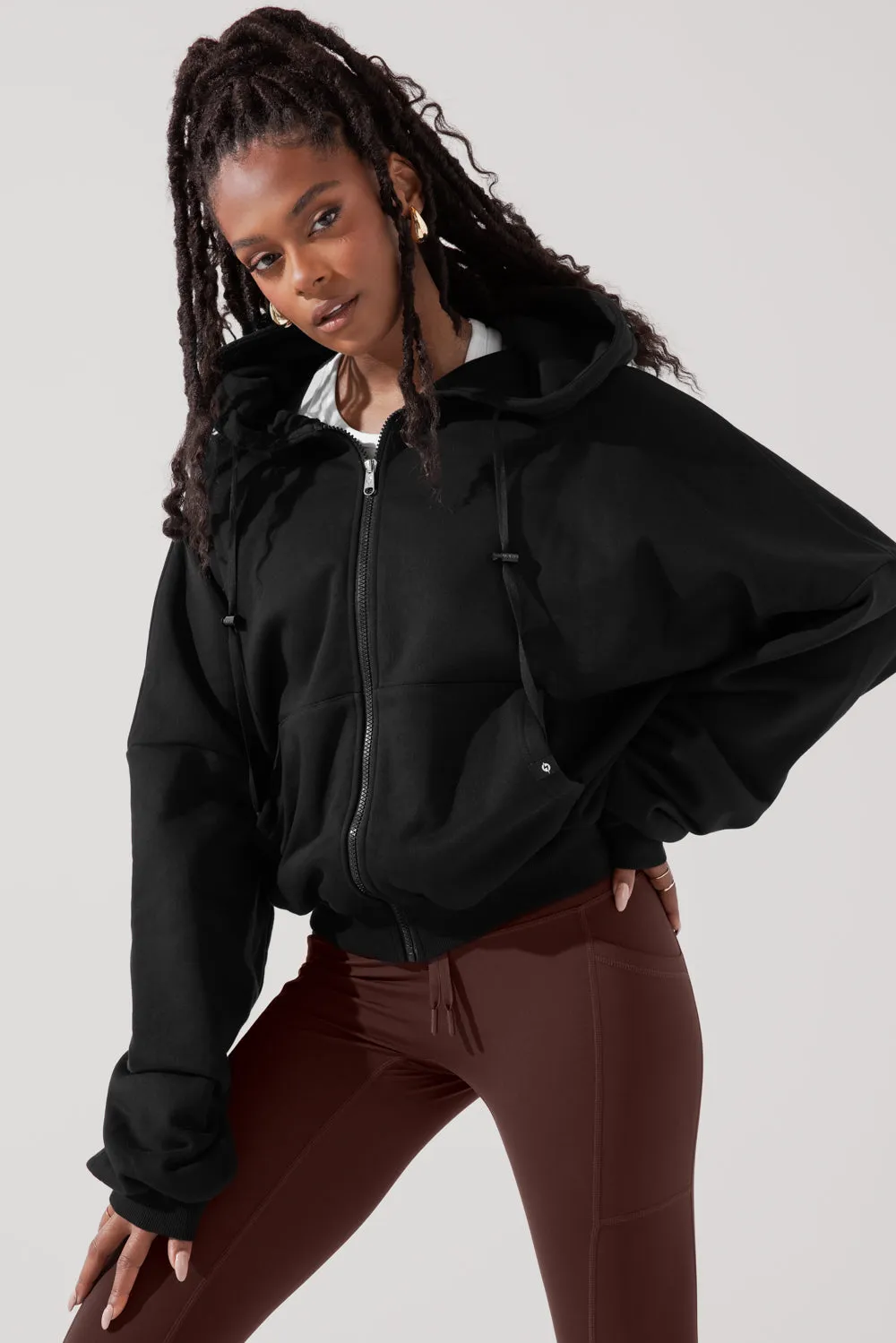 Zip Cloud Hoodie - Black sold by POPFLEX product image thumbnail 2