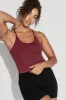 What's the Scoop Seamless Crop Tank - Garnet sold by POPFLEX