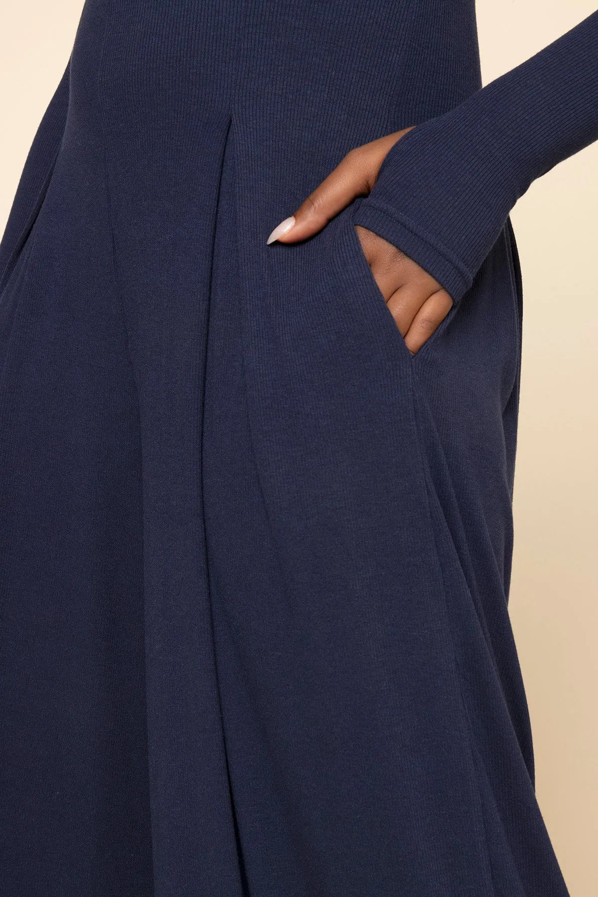 Go With The Flow Long Sleeve Jumpsuit - Cosmic Navy sold by POPFLEX product image thumbnail 2