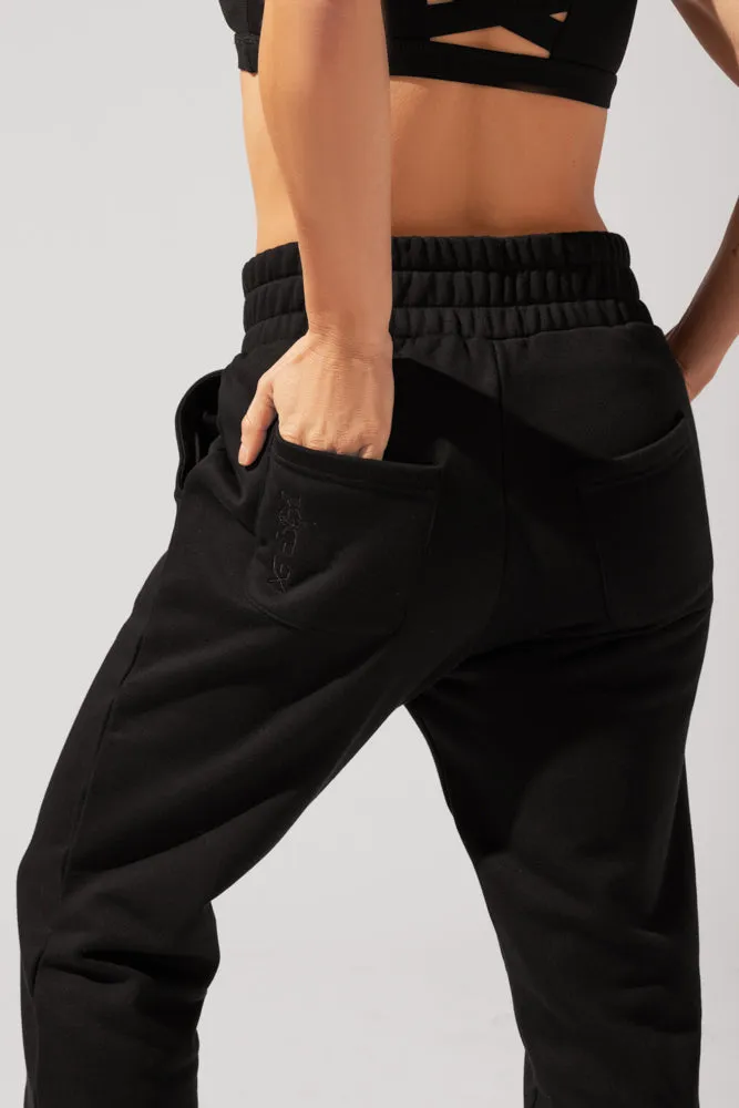 Cloud Rollover Sweatpant - Black sold by POPFLEX product image thumbnail 3