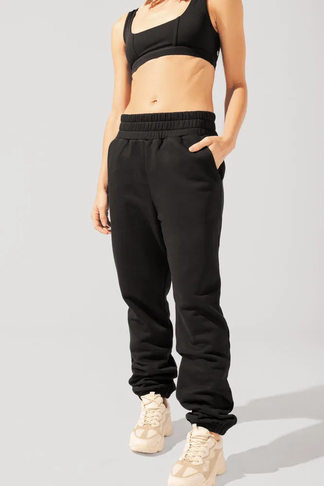Cloud Rollover Sweatpant - Black sold by POPFLEX product image thumbnail 4