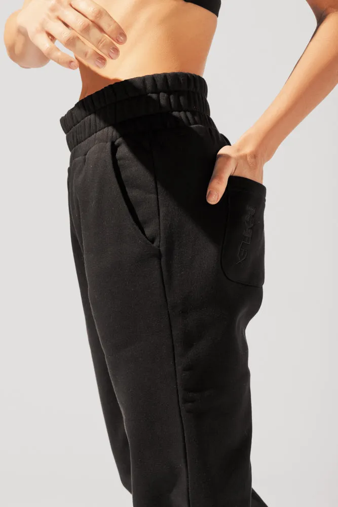 Cloud Rollover Sweatpant - Black sold by POPFLEX product image thumbnail 5