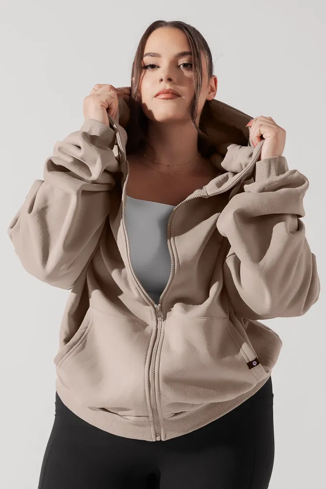 Zip Cloud Hoodie - Taupe sold by POPFLEX product image thumbnail 5