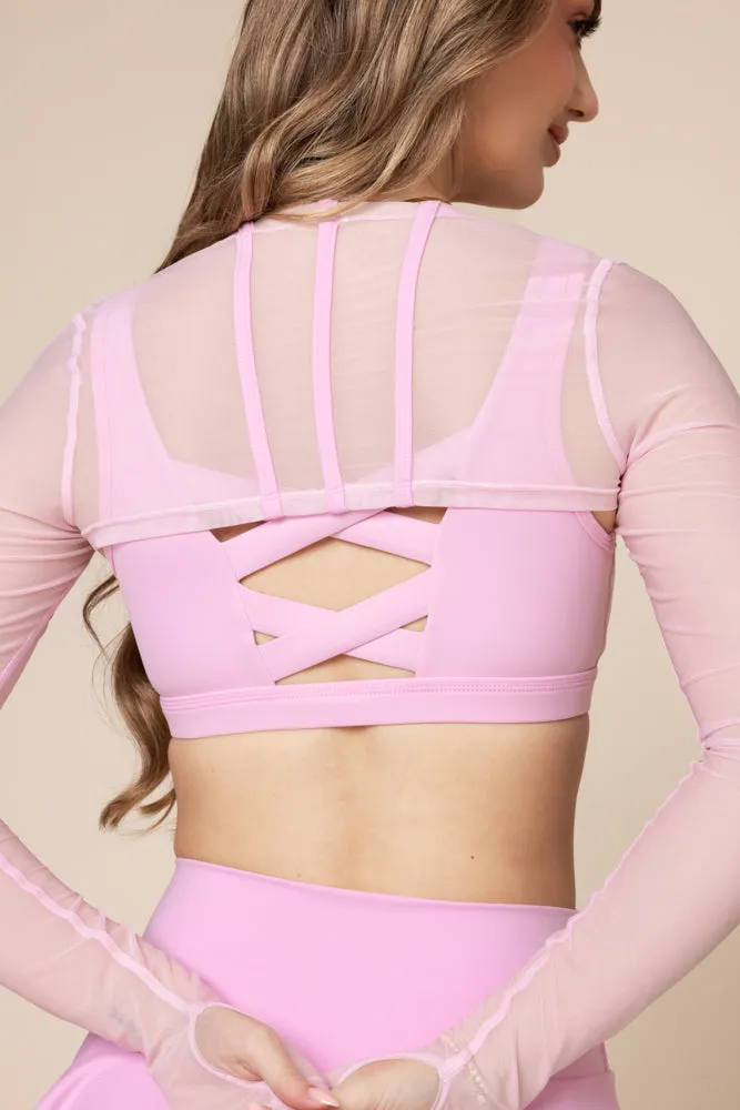 Mesh Corset Shrug - Bubblegum sold by POPFLEX product image thumbnail 2
