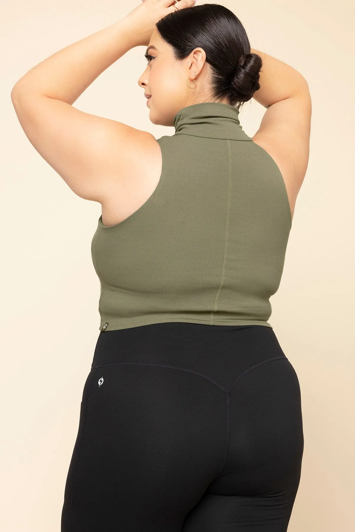I Feel Cute Crop Top - Burnt Olive sold by POPFLEX product image thumbnail 4