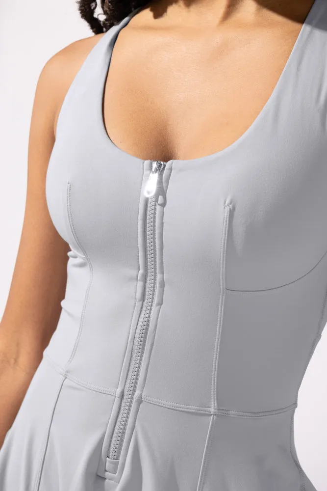 Matchpoint Workout Dress with Zipper - Blue Stone sold by POPFLEX product image thumbnail 5