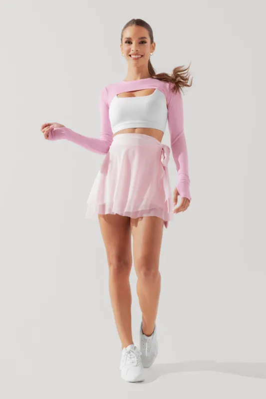 Relevé Ribbed Shrug - Bubblegum sold by POPFLEX