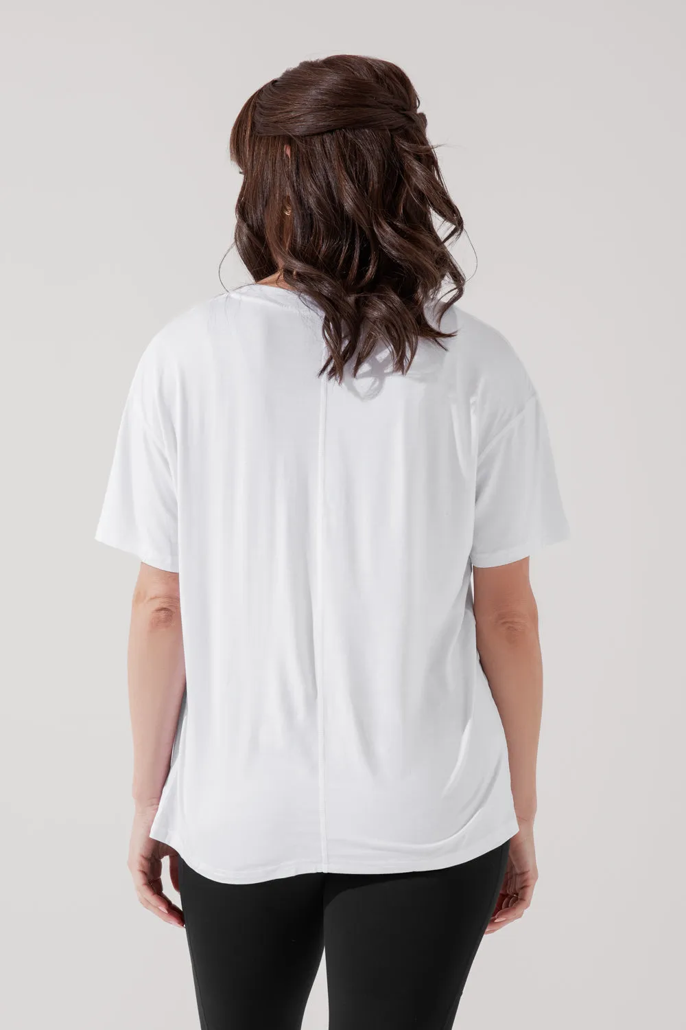 Daring Deep V Tee - White sold by POPFLEX product image thumbnail 5