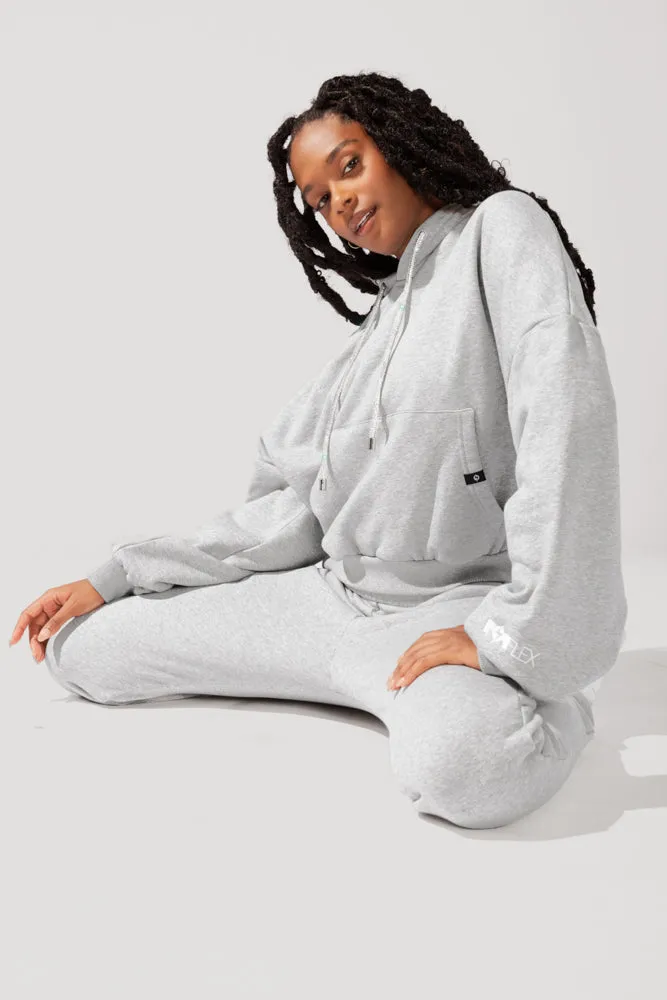 Shimmer Pullover Cloud Hoodie - Heather Grey sold by POPFLEX product image thumbnail 5