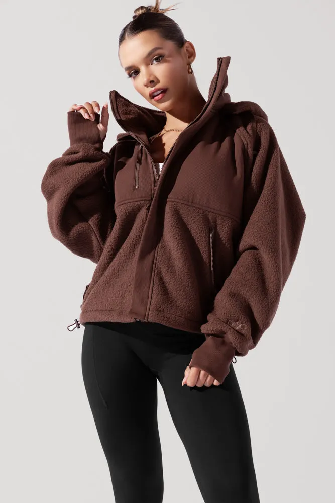 Find Your Inner Fleece Jacket - Chocolate sold by POPFLEX