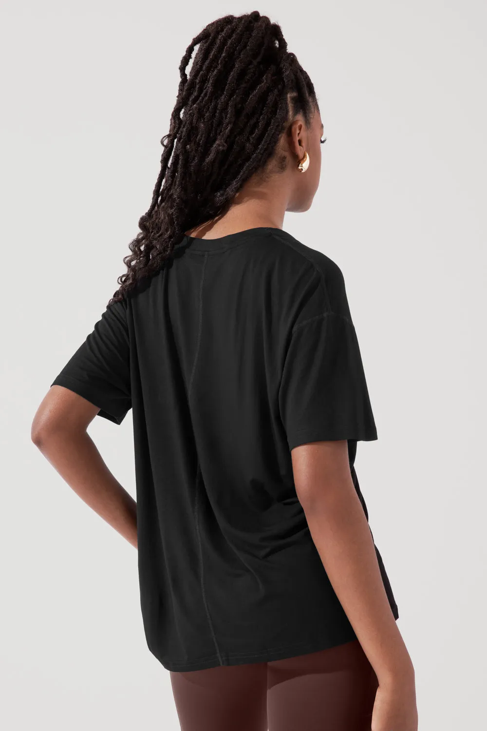 Daring Deep V Tee - Black sold by POPFLEX product image thumbnail 5