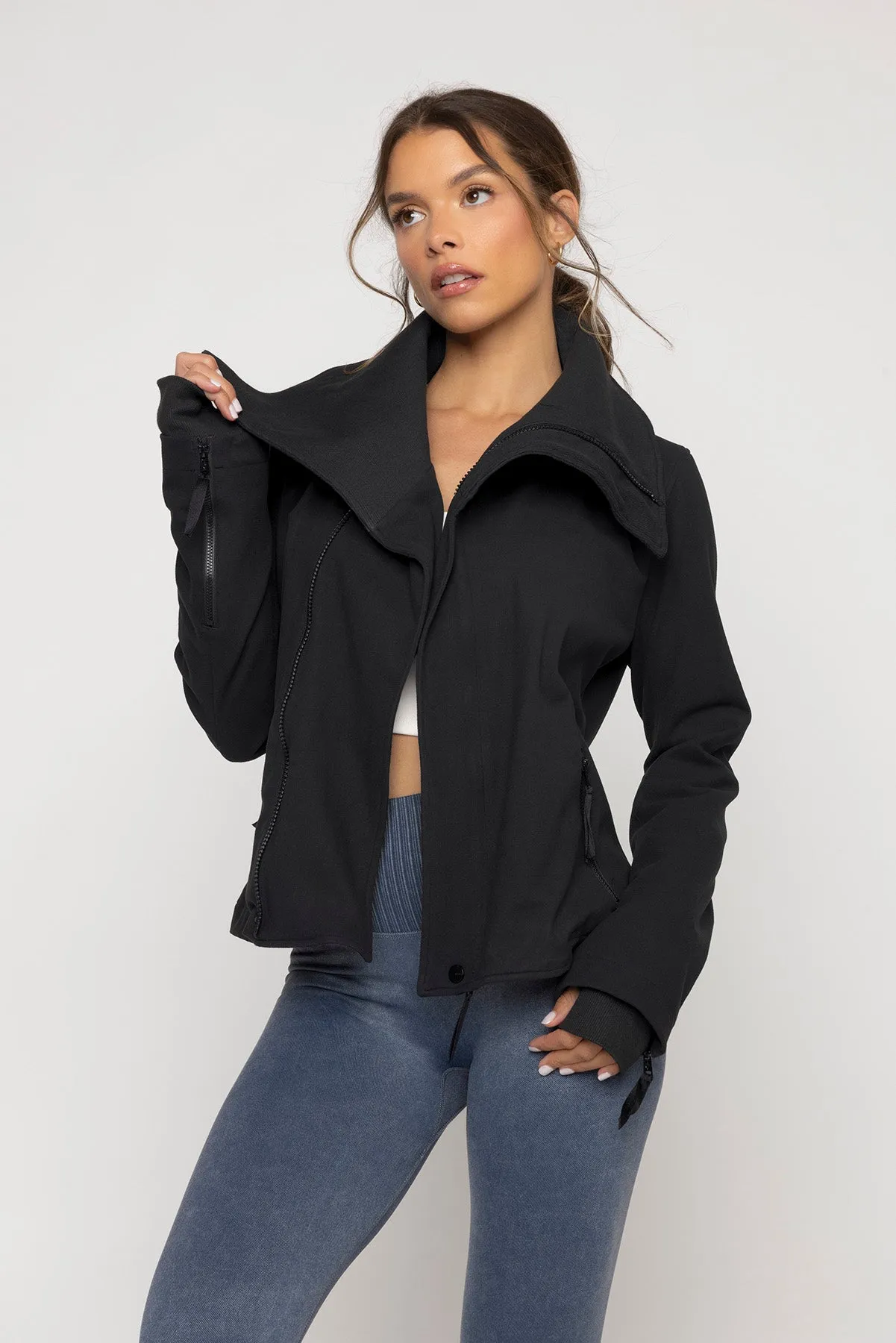 Heart Racer Moto Jacket - Black sold by POPFLEX product image thumbnail 2