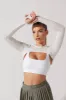 Relevé Ribbed Shrug - Sugar (Bamboo) sold by POPFLEX