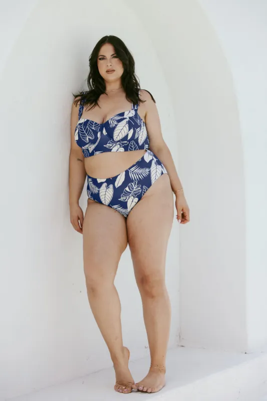 High Tide Cheeky Bikini Bottoms - Blue Palm sold by POPFLEX