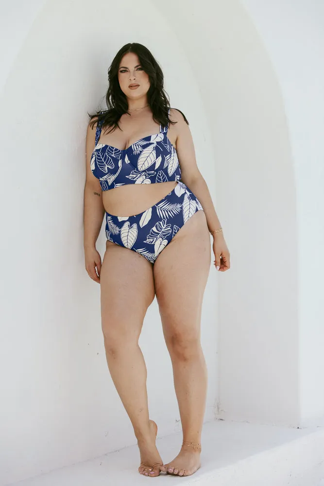 High Tide Cheeky Bikini Bottoms - Blue Palm sold by POPFLEX
