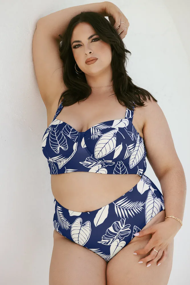 High Tide Cheeky Bikini Bottoms - Blue Palm sold by POPFLEX product image thumbnail 2