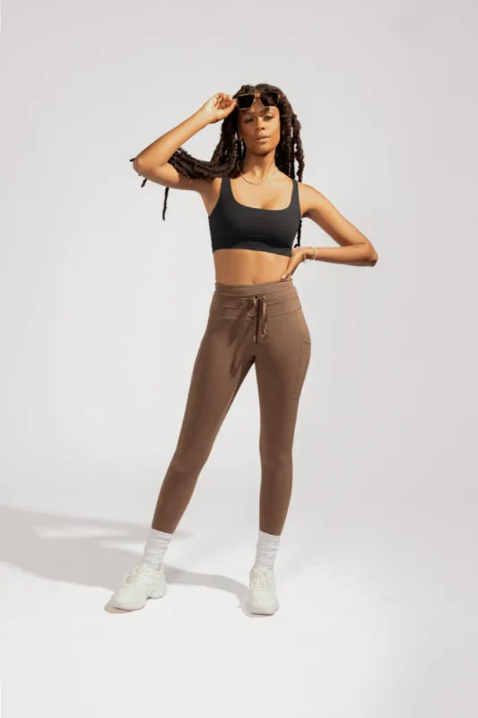 Cargo Leggings with Pockets (Soft Touch) - Mochaccino sold by POPFLEX