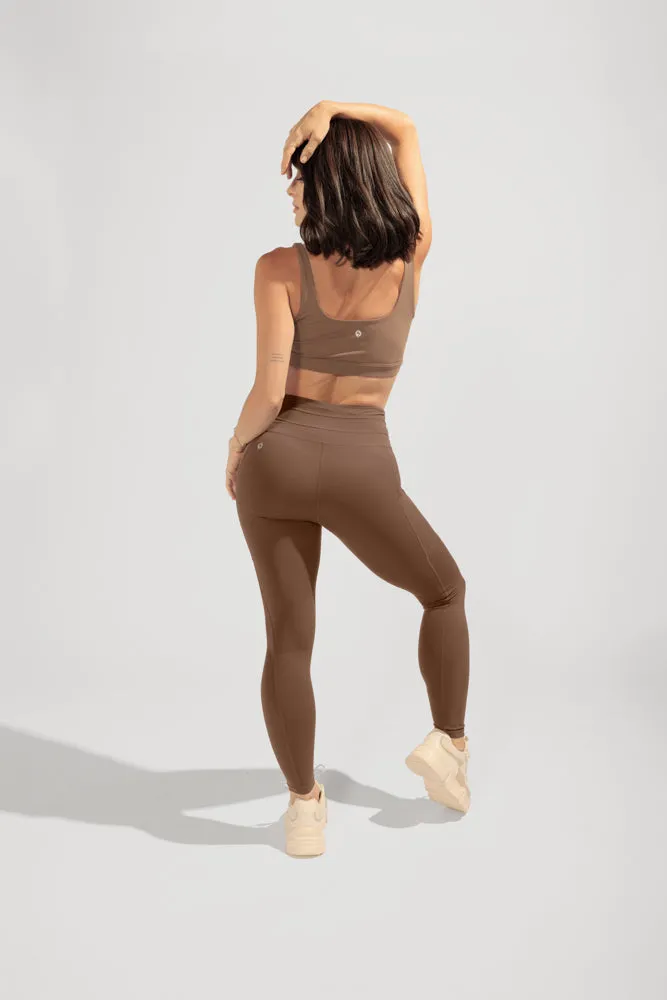 Cargo Leggings with Pockets (Soft Touch) - Mochaccino sold by POPFLEX product image thumbnail 5