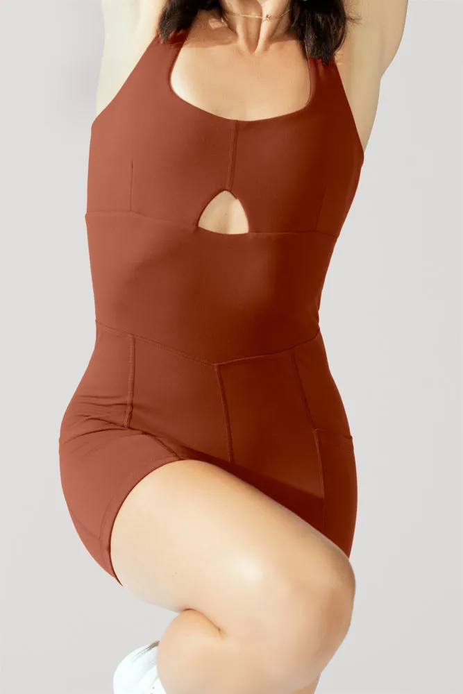 Peekaboo Shortsie - Deep Clay sold by POPFLEX product image thumbnail 2