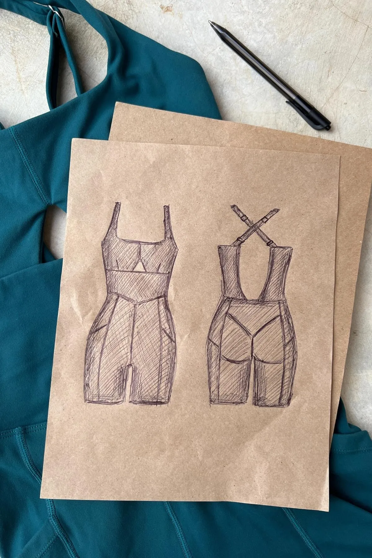 Peekaboo Shortsie - Deep Clay sold by POPFLEX product image thumbnail 3