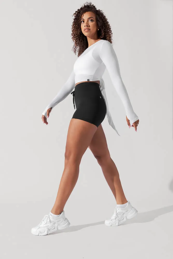 Bow Back Reversible Long Sleeve Top - White sold by POPFLEX product image thumbnail 4