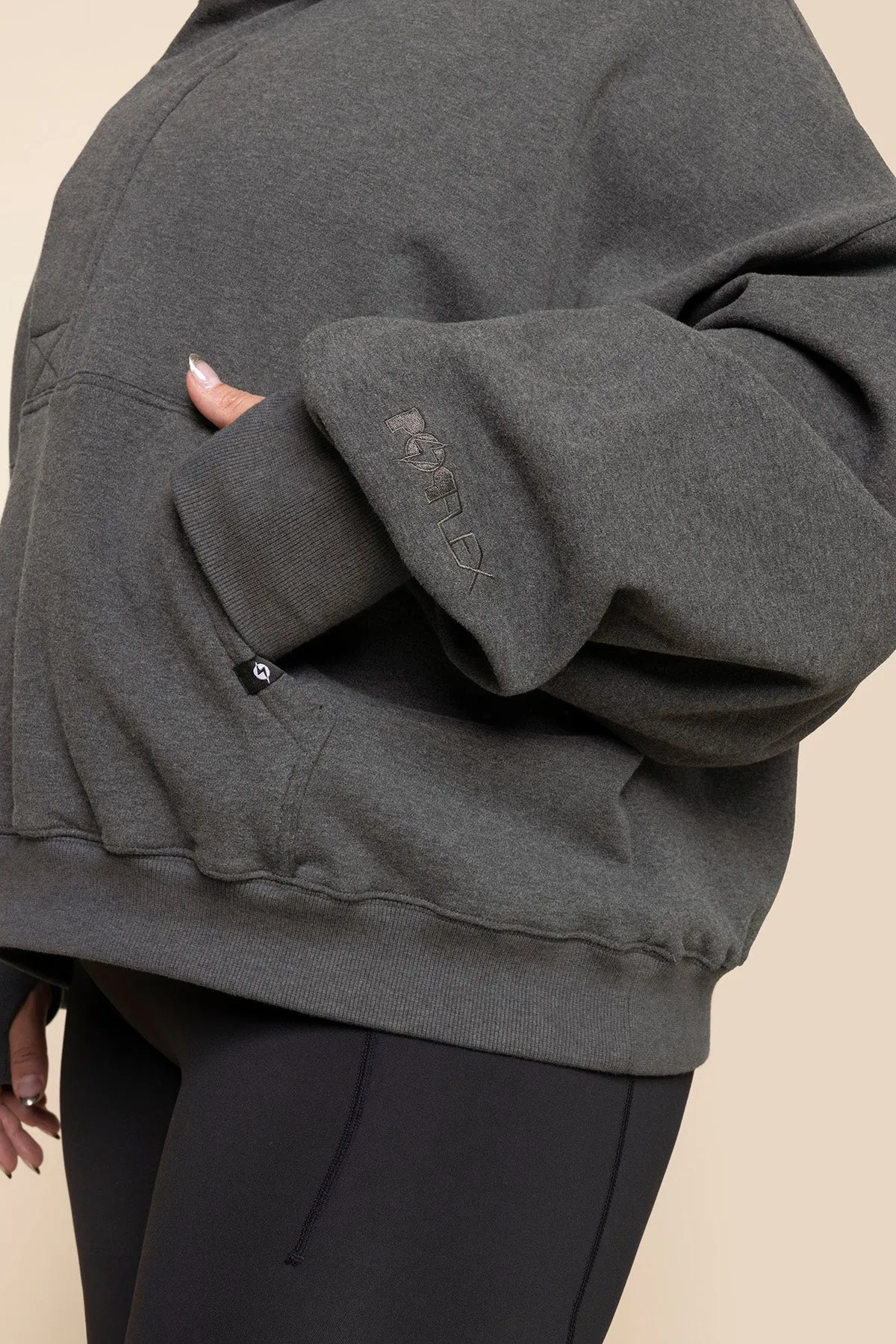 Ooey Gooey Half Zip Sweater - Charcoal Heather sold by POPFLEX product image thumbnail 4