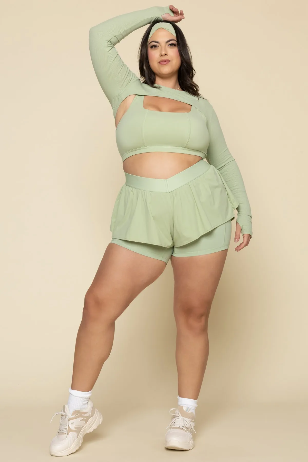 On The Run Ruffle Short - Pistachio sold by POPFLEX product image thumbnail 2