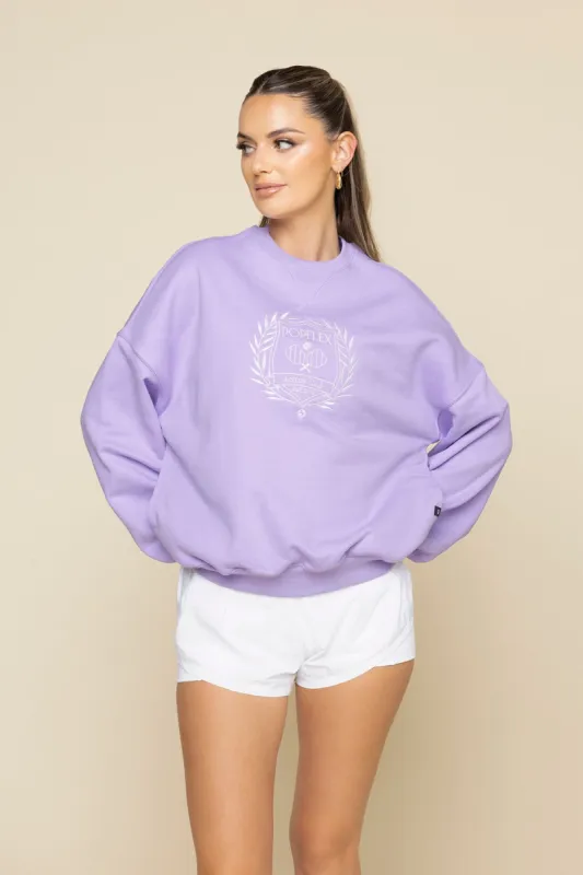 POPFLEX® Active Club Cloud Crewneck Sweater - Digital Lavender sold by POPFLEX