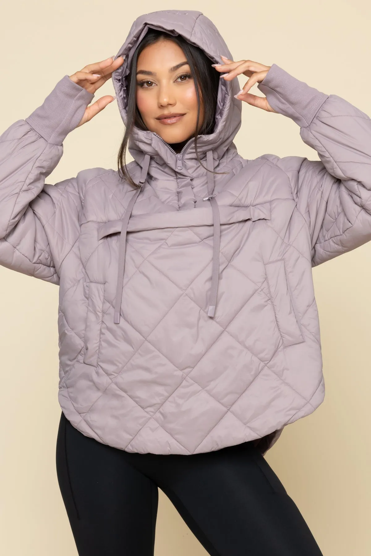 Pillow Packable Puffer Jacket - Dusty Mauve sold by POPFLEX