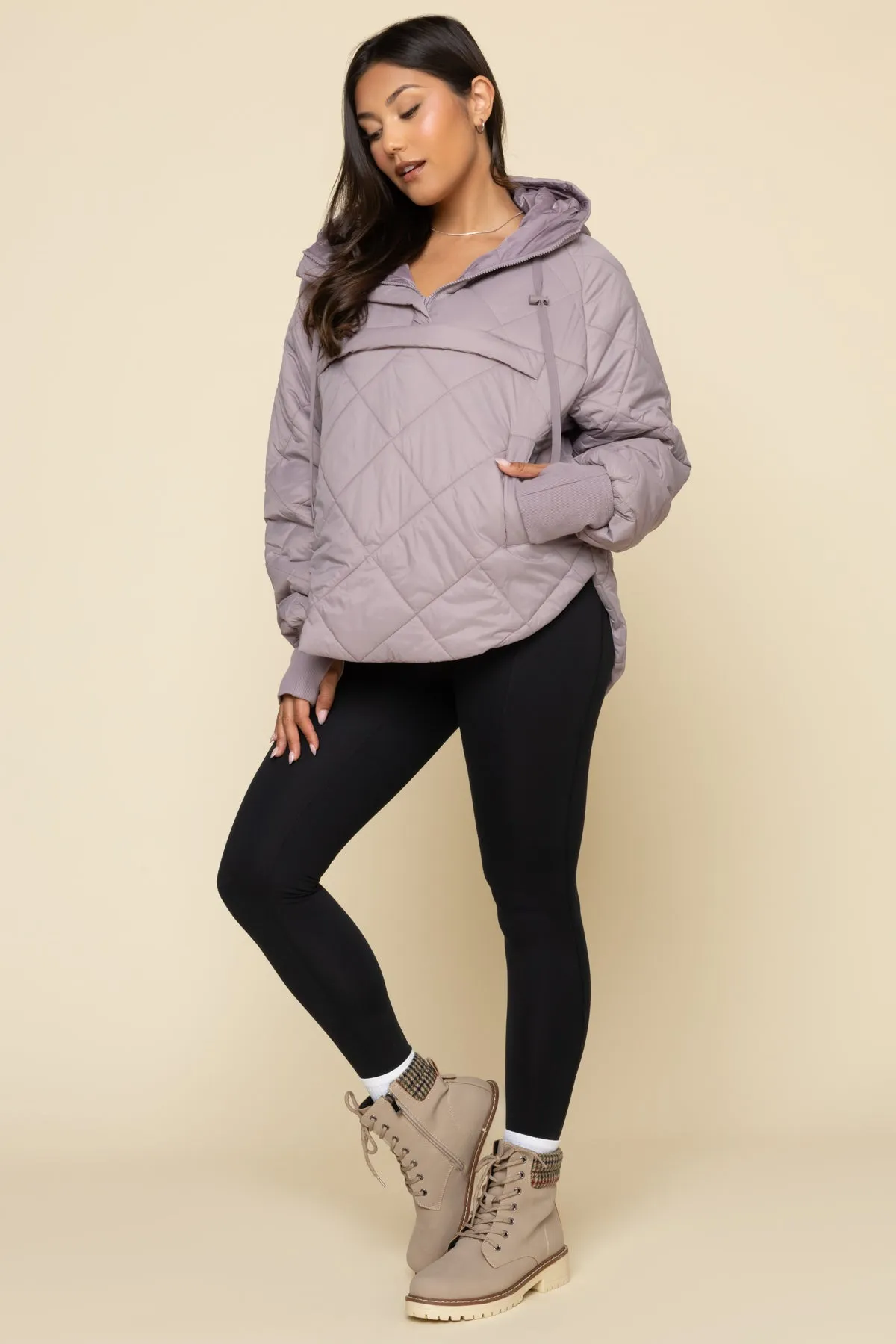 Pillow Packable Puffer Jacket - Dusty Mauve sold by POPFLEX product image thumbnail 2
