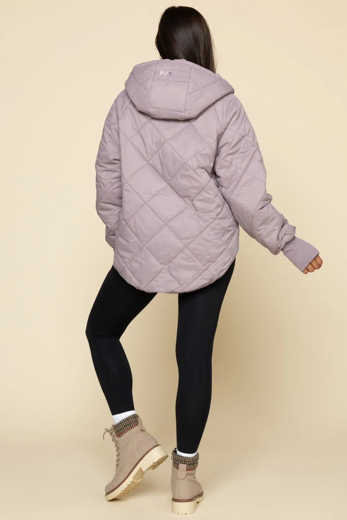 Pillow Packable Puffer Jacket - Dusty Mauve sold by POPFLEX product image thumbnail 3