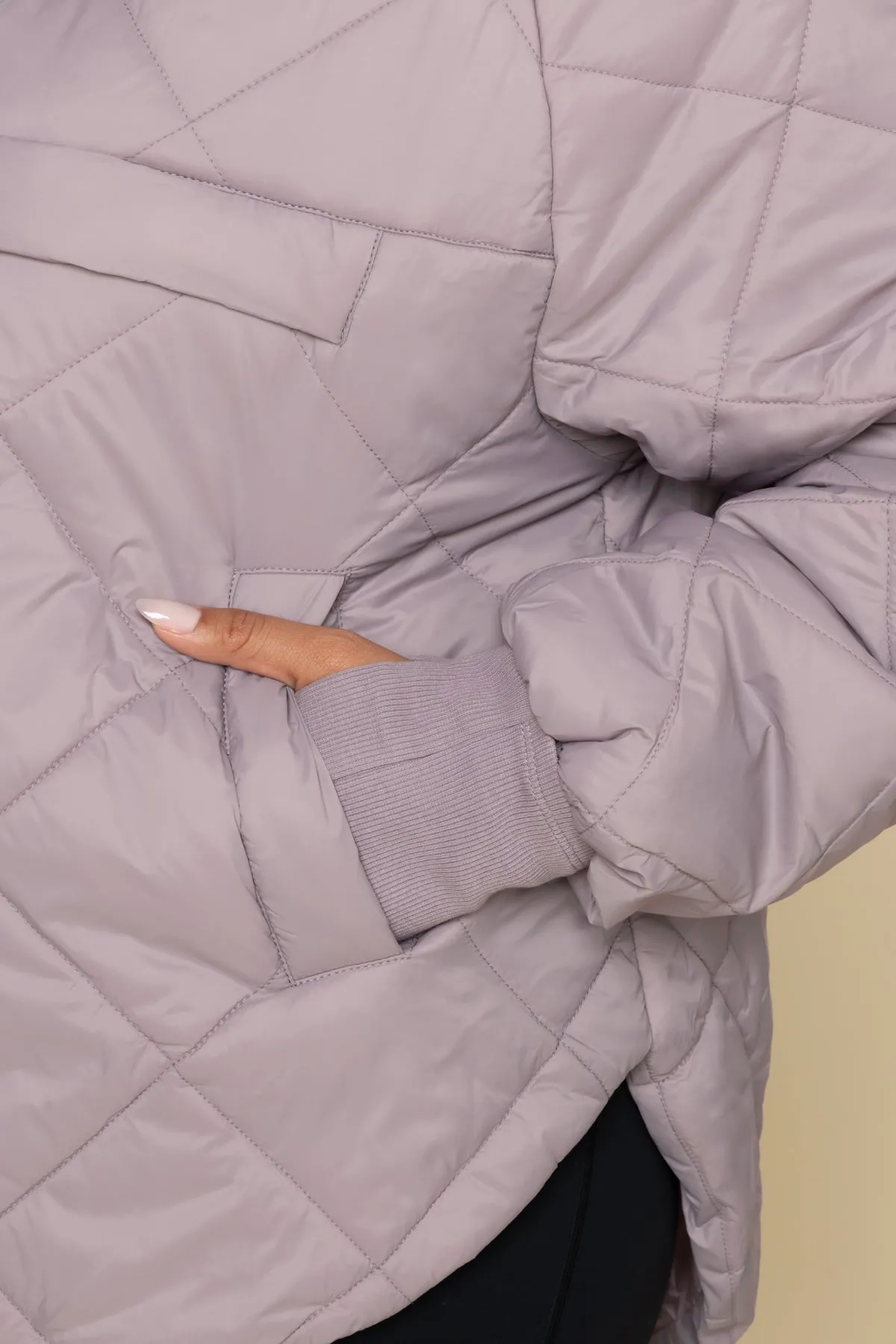 Pillow Packable Puffer Jacket - Dusty Mauve sold by POPFLEX product image thumbnail 4