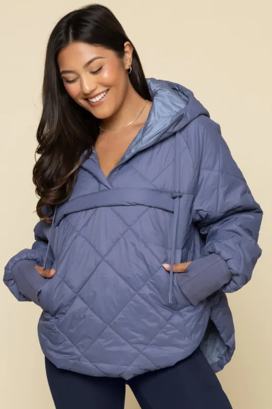 Pillow Packable Puffer Jacket - Americana Blue sold by POPFLEX