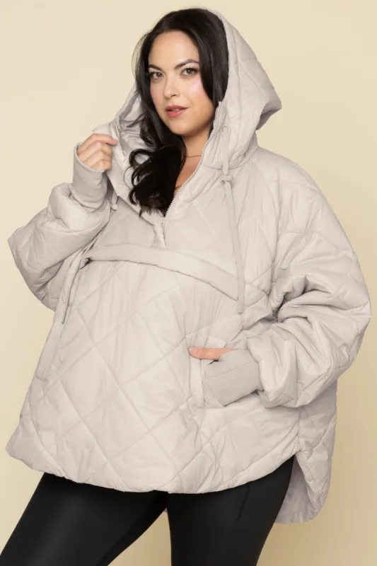 Pillow Packable Puffer Jacket - Silver Birch sold by POPFLEX