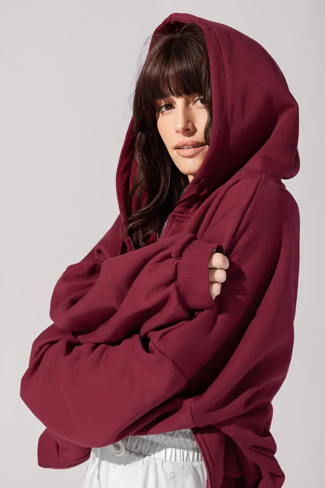 Zip Cloud Hoodie - Crimson sold by POPFLEX product image thumbnail 2