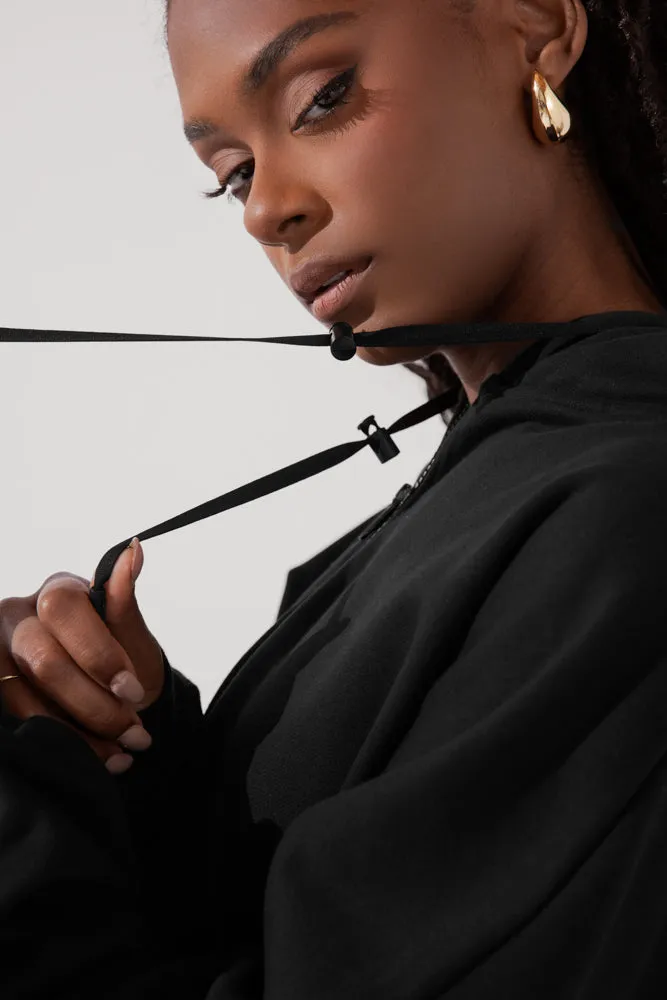 Zip Cloud Hoodie - Black sold by POPFLEX product image thumbnail 3